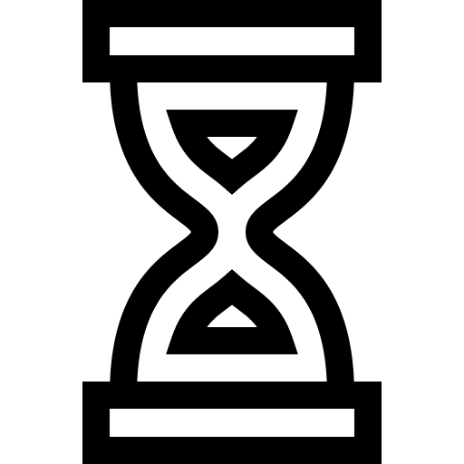 Hourglass time time and date waiting icon