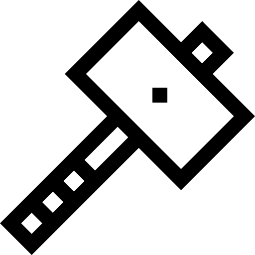 Sledgehammer mallet mace construction and tools icon