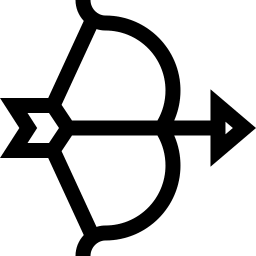 Bow hobbies and free time archery bow icon
