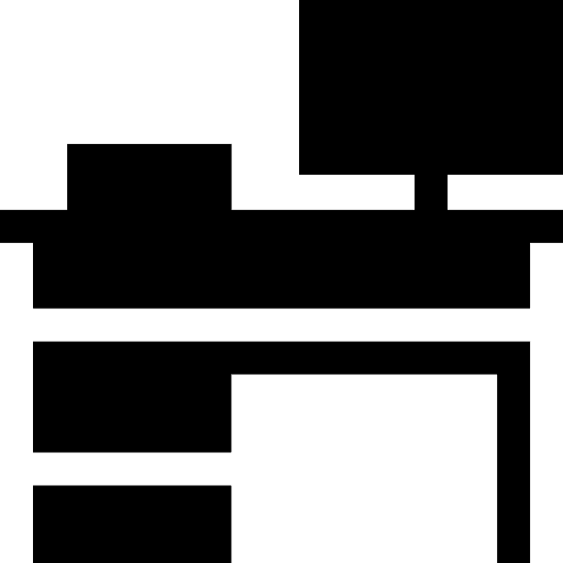 Desk work space desk furniture icon