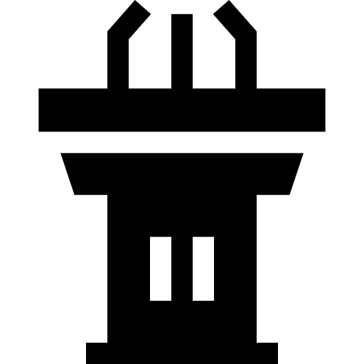 Lectern podium communications speech icon
