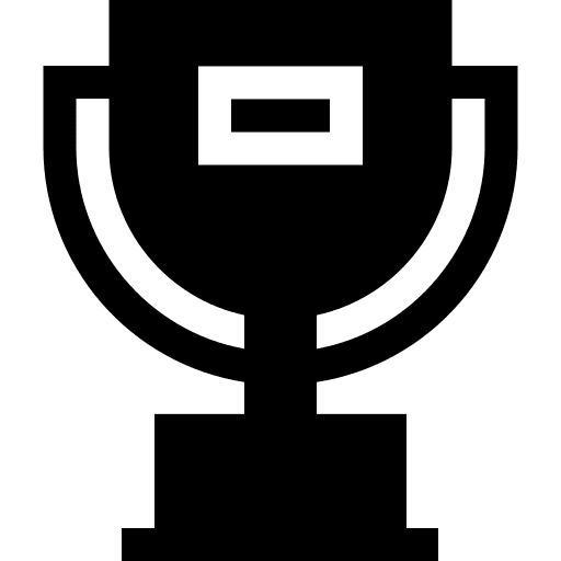 Trophy achievement sports and competition prize icon
