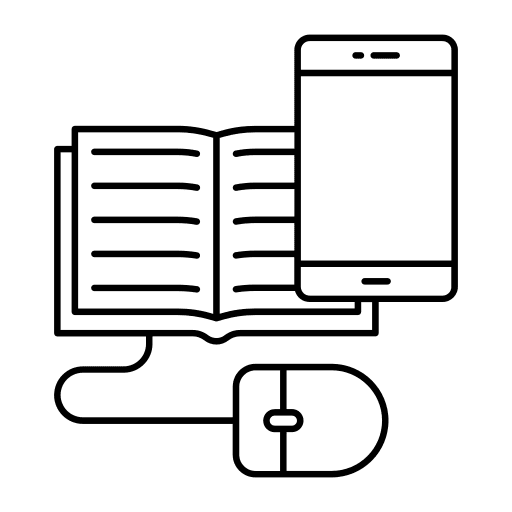 Online learning education classroom smartphone icon