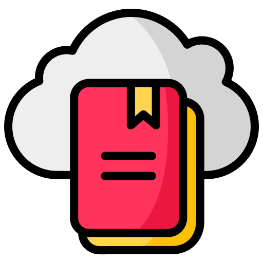 Digital library digital library cloud online learning icon Digital library digital library cloud online learning icon