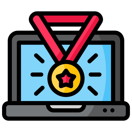 Medal education award trophy icon Medal education award trophy icon
