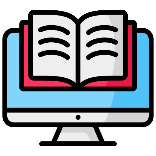 Monitor reading online education monitor icon