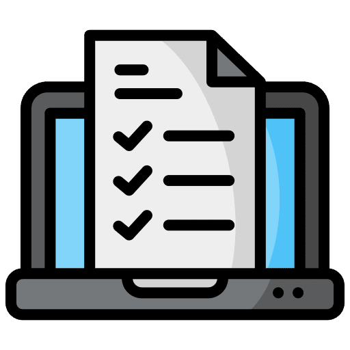 Online test education test check mark icon