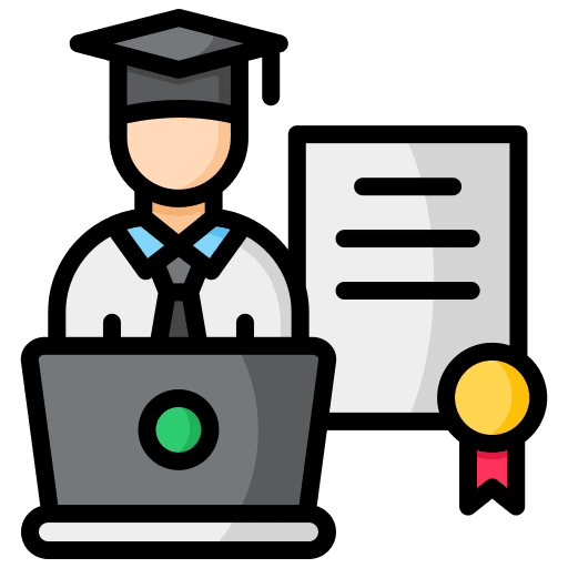 Graduation student school online learning icon Graduation student school online learning icon