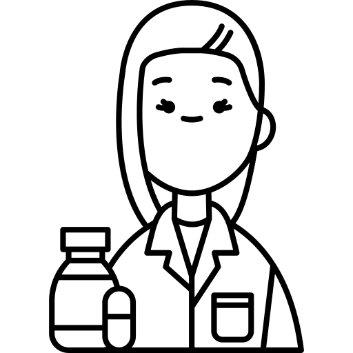 Pharmacist professions and jobs people pharmacy icon