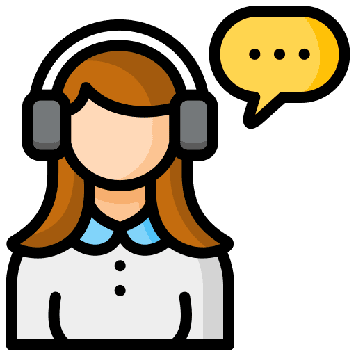 Support customer service women phone icon Support customer service women phone icon