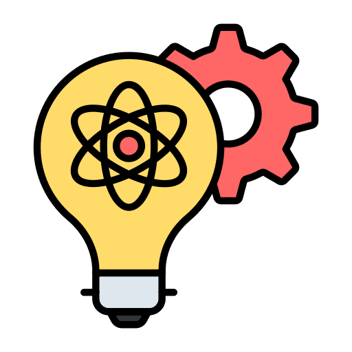 Atomic energy atomic energy innovation innovative icon