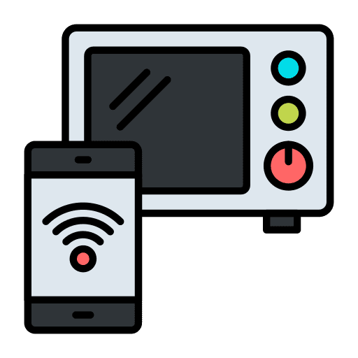 Microwave oven microwave oven remote internet icon