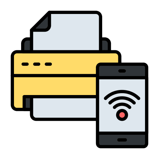 Printer smartphone printer internet of things icon