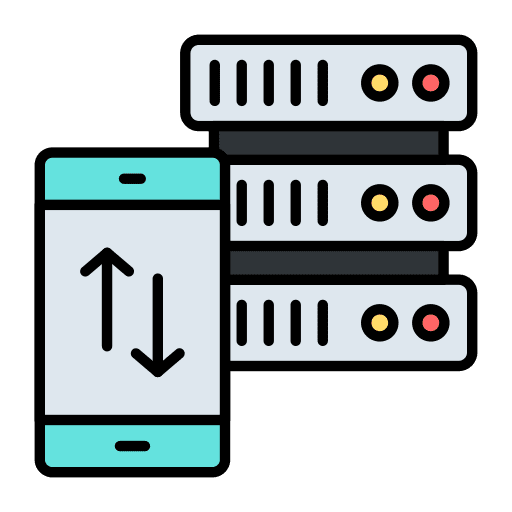 Smart control database server innovation icon Smart control database server innovation icon