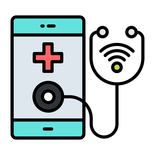 Smart control smartphone electronics healthcare and medical icon