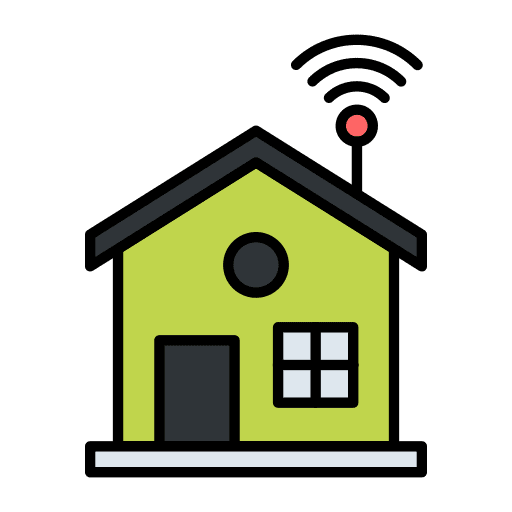 Smart house innovative electronics smart home icon Smart house innovative electronics smart home icon