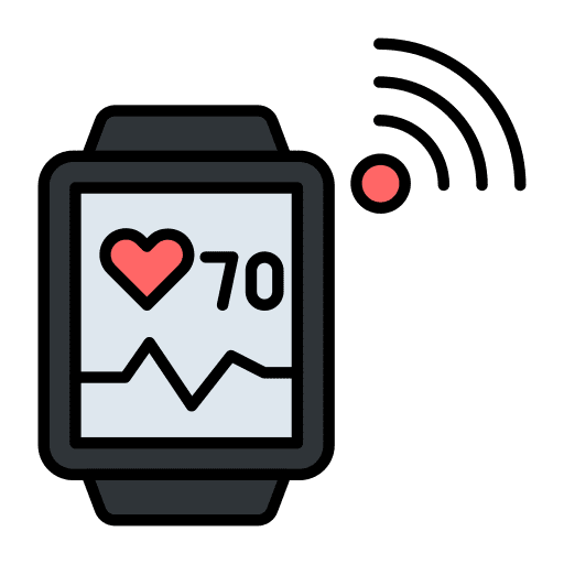 Smart watch connection smart electronics icon Smart watch connection smart electronics icon