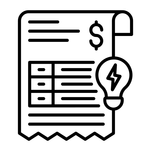 Energy costs bulb money energy costs icon