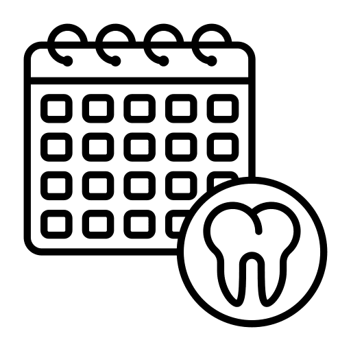 Dental schedule tooth dental teeth icon