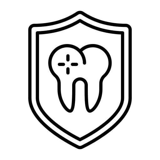 Prevention healthcare and medical safety dental care icon