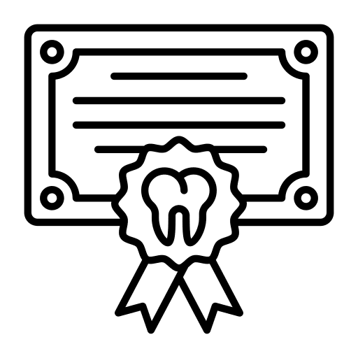 Certificate teeth business and finance files and folders icon