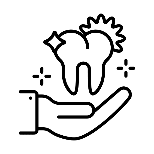 Tooth healthcare and medical dental record x ray icon