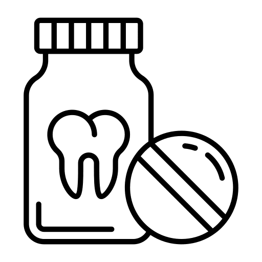 Capsules dental healthcare and medical capsule icon