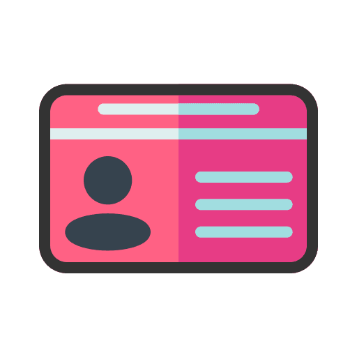 Card identity id card user icon