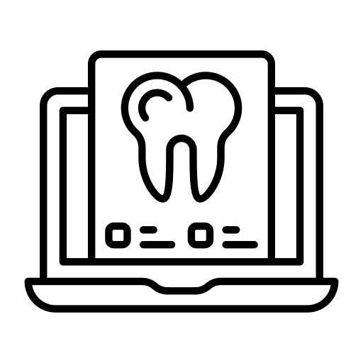 Dental record dental care report teeth icon