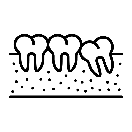Dislocation replacement dental care teeth icon