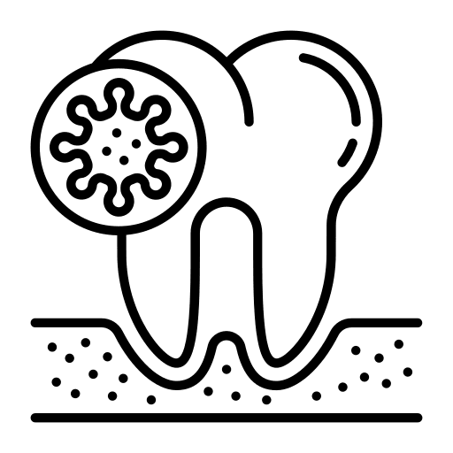 Microbe dentistry microbe dental checkup icon
