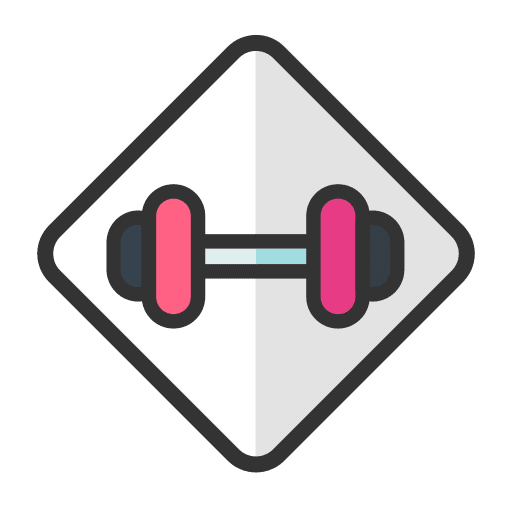 Barbell exercise crossfit wellness icon