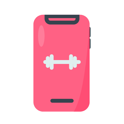 Barbell fit sports and competition time and date icon