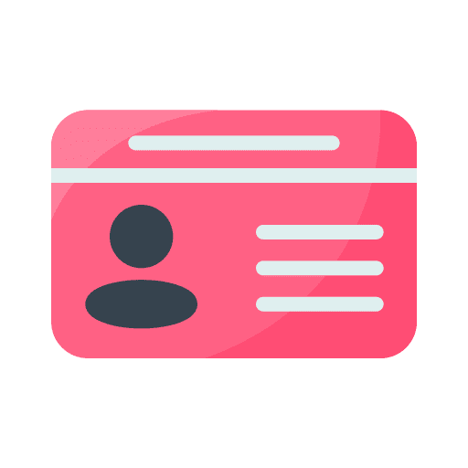 Card card user identity card icon