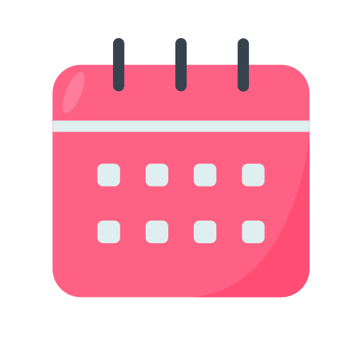 Calendar organization time and date calendar icon