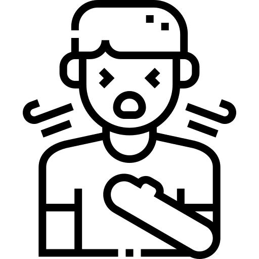 Difficulty breathing healthcare and medical asthma shortness of breath icon