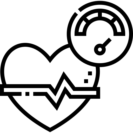 Hypertension pulse measurement blood pressure icon