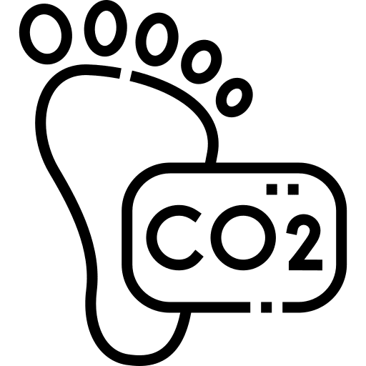 Carbon footprint eco sustainability carbon footprint icon