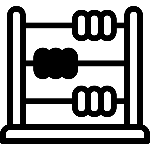 Abacus childhood calculator maths icon