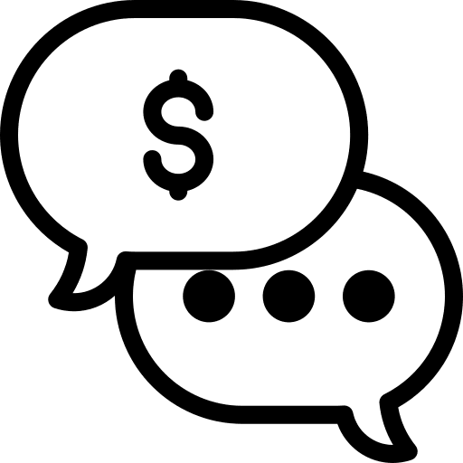 Conversation dialogue communications speech bubble icon