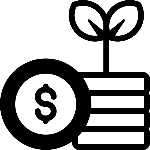 Growth cash plant profit icon