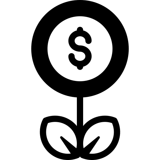 Growth money profit currency icon