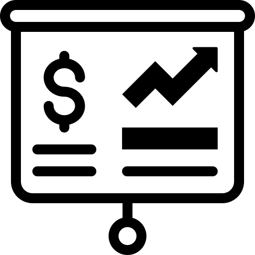Analytics money marketing report icon