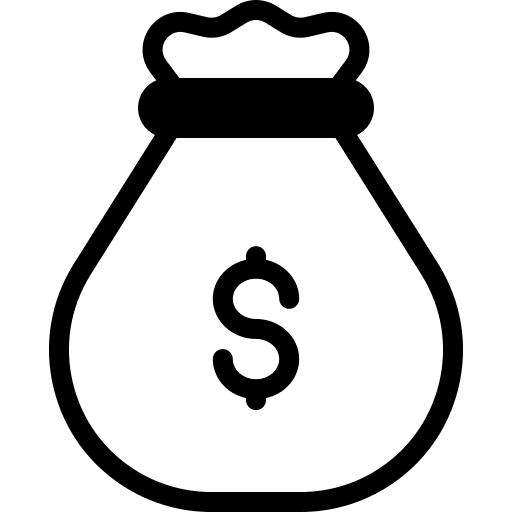 Money bag dollar profit symbol icon