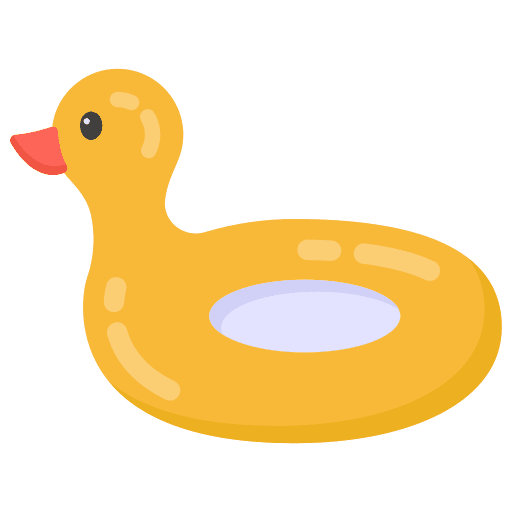 Rubber duck animals bathroom kid and baby icon