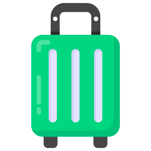 Suitcase travelling baggage mala icon