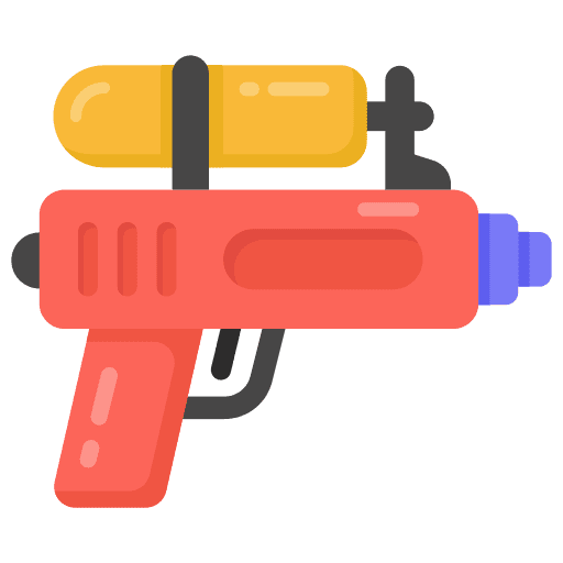 Toy gun summer play water gun icon