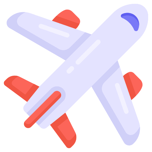 Airplane airport transportation flight icon