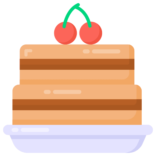Cake cherry food dessert icon