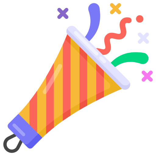 Confetti birthday and party celebrate holidays icon
